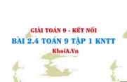 Bài 2.4 SGK Toán 9 tập 1 Kết nối tri thức